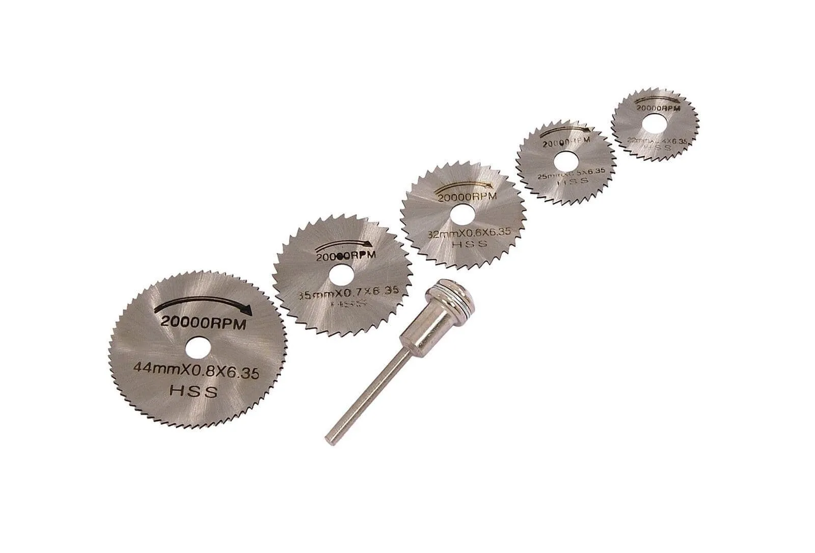 6Pc Hss Saw Disc Cutting Blade Set For Dremel Type Mini Rotary Multi Tool Drill