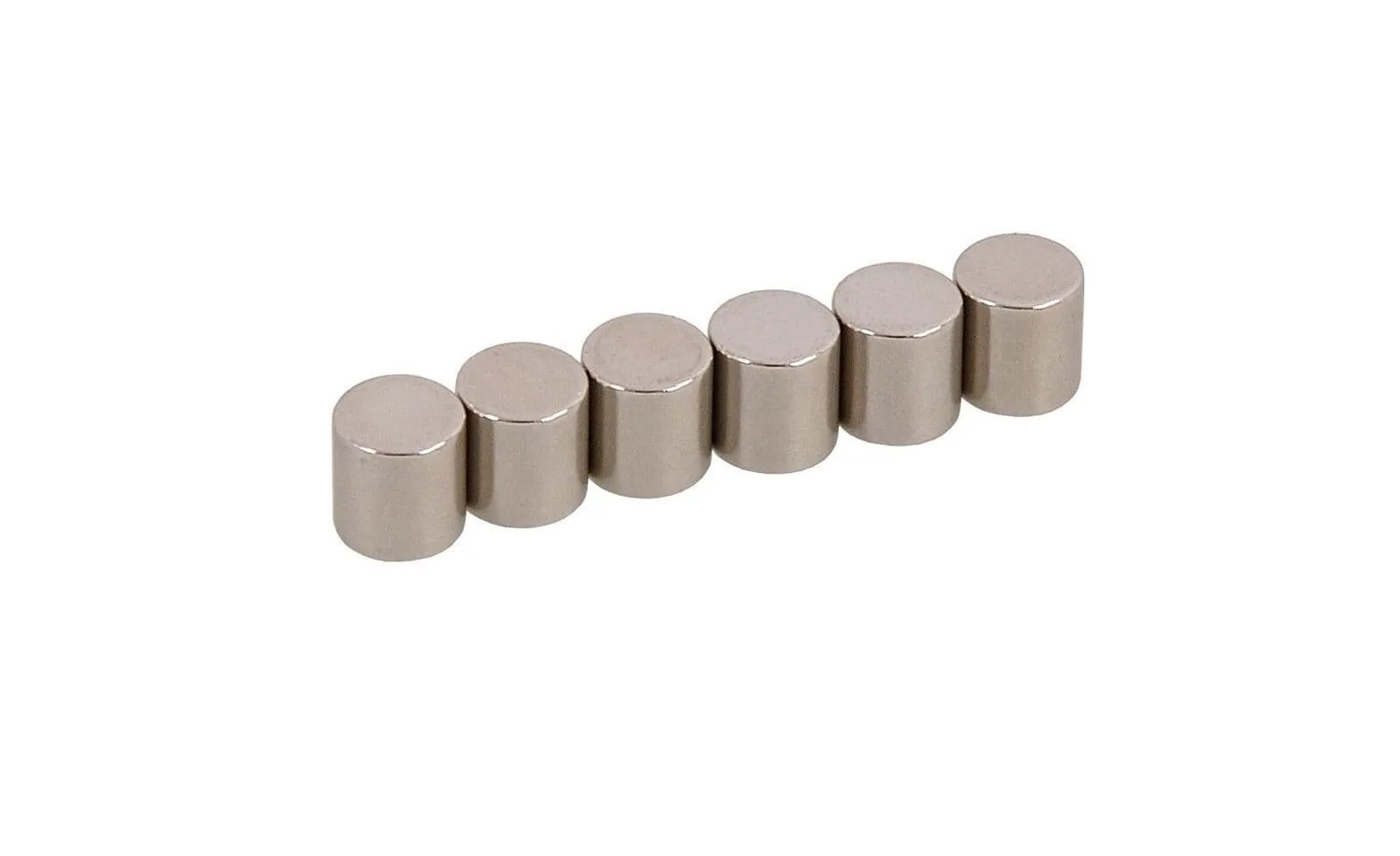 6Pc Rare Earth Magnets - 9.5mm Diameter & 10mm Deep