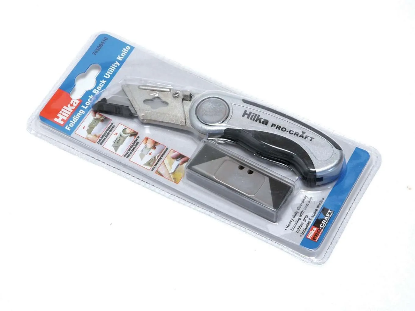 HILKA Push Button Folding Lock Back Knife