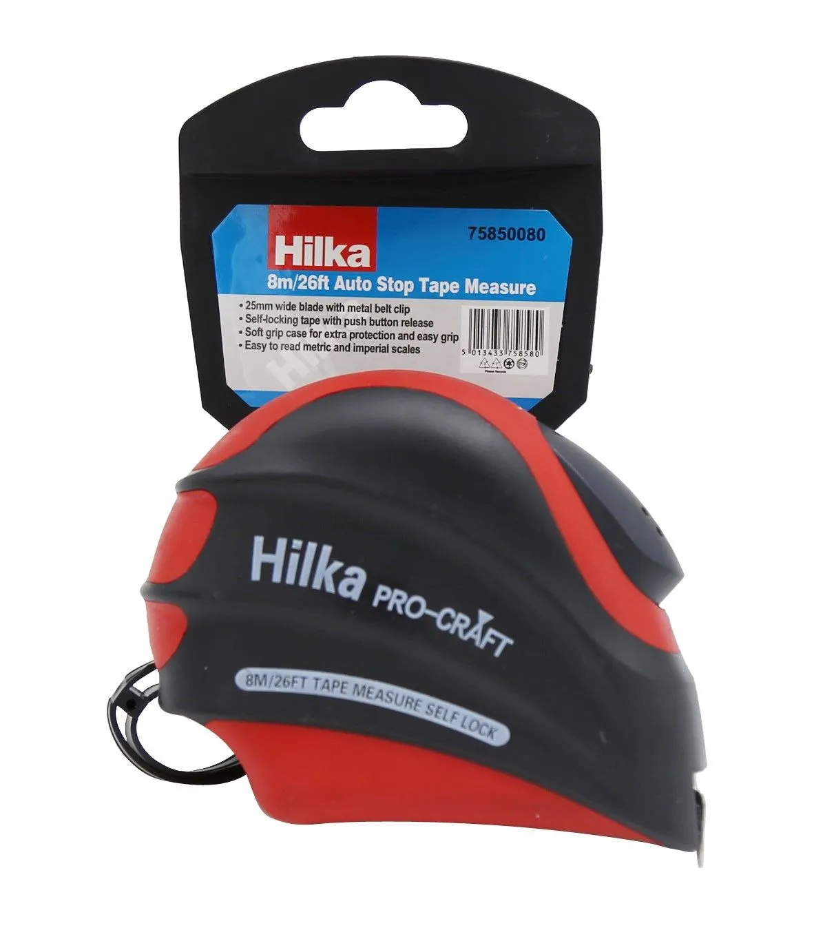 HILKA 8m/26ft Auto Stop Tape Measure