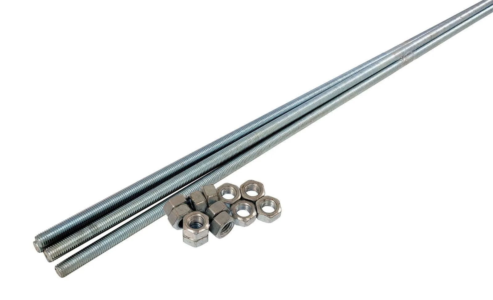 8mm Zinc Threaded Bar Rod Stud Plus 25Pc Accessories