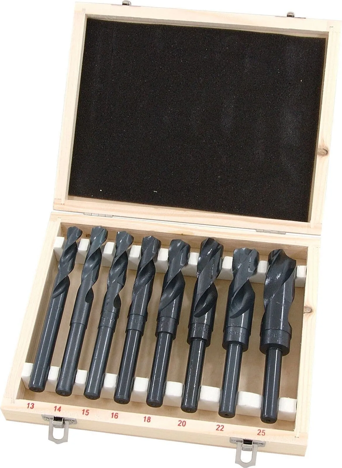 8Pc Blacksmith Reduced Shank Hss High Speed Steel Twist Drill Bit Set 14-25mm