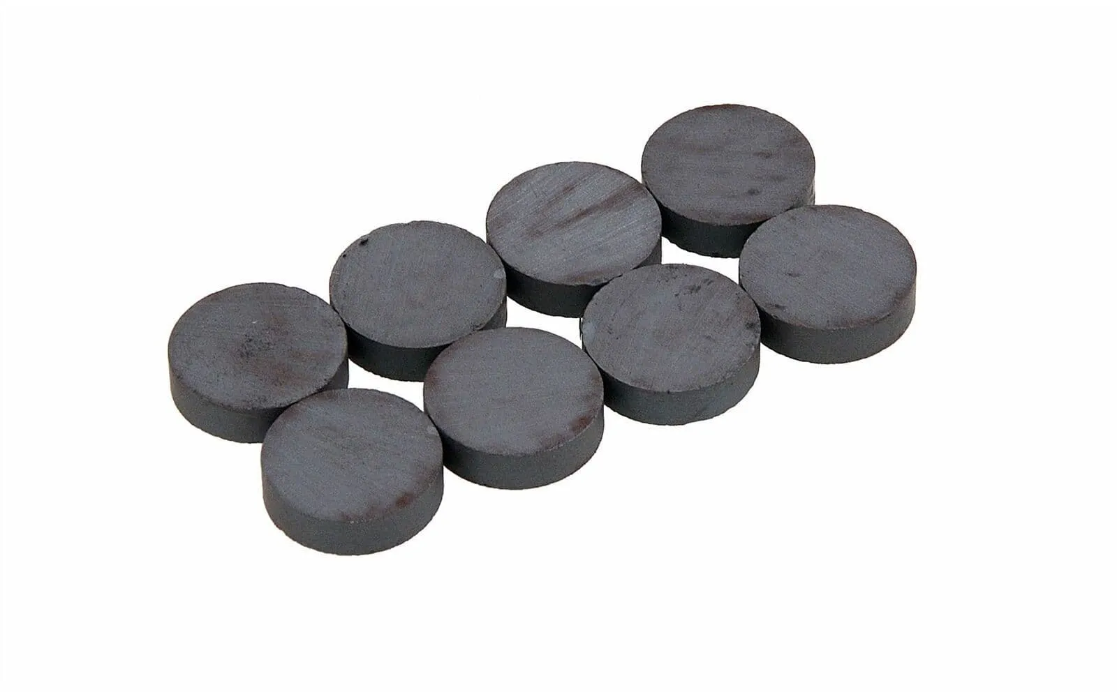 8Pc Strong Ferrite Round Disc Ceramic Magnets - 18mm Diameter & 5mm Deep