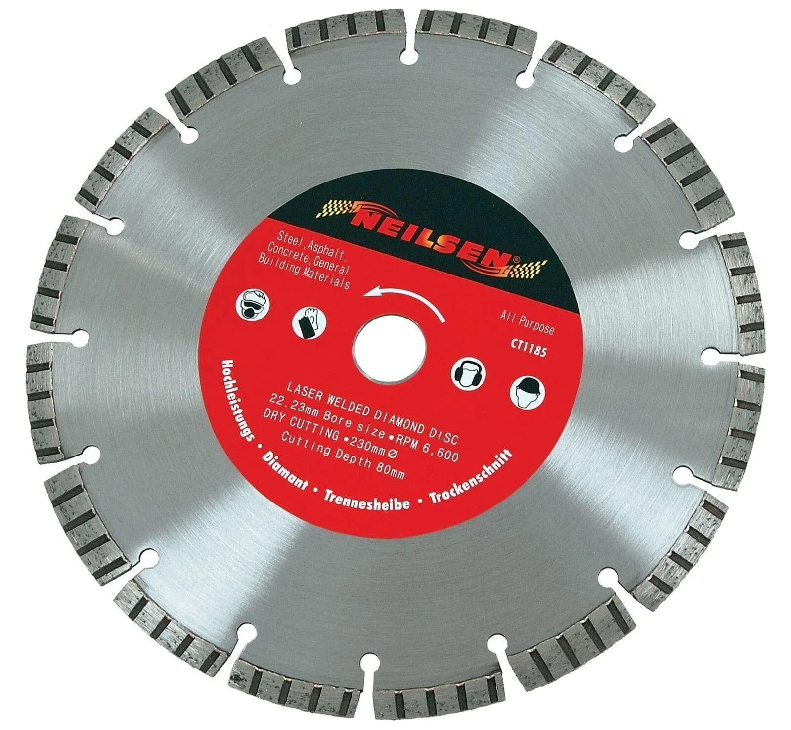 9" 230mm Diamond Concrete Stone Cutting Disc Blade Laser Welded