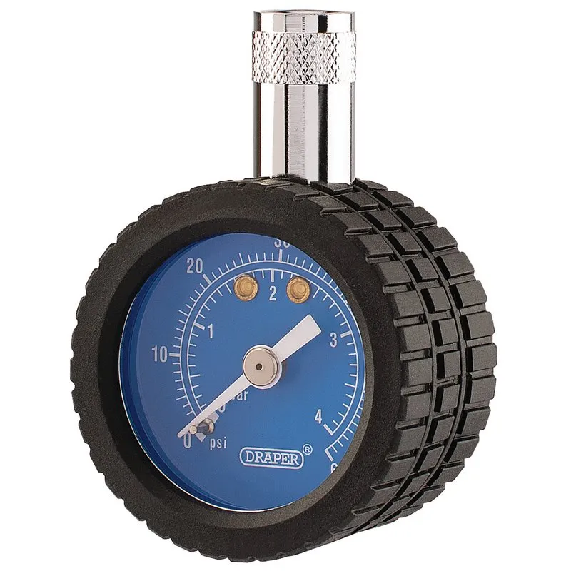 DRAPER Tyre Pressure Gauge TPG5, 0 - 60psi, 0 - 4 bar