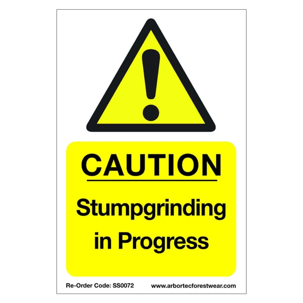 Correx "Stump Grinding" Safety Sign | Next Day Delivery