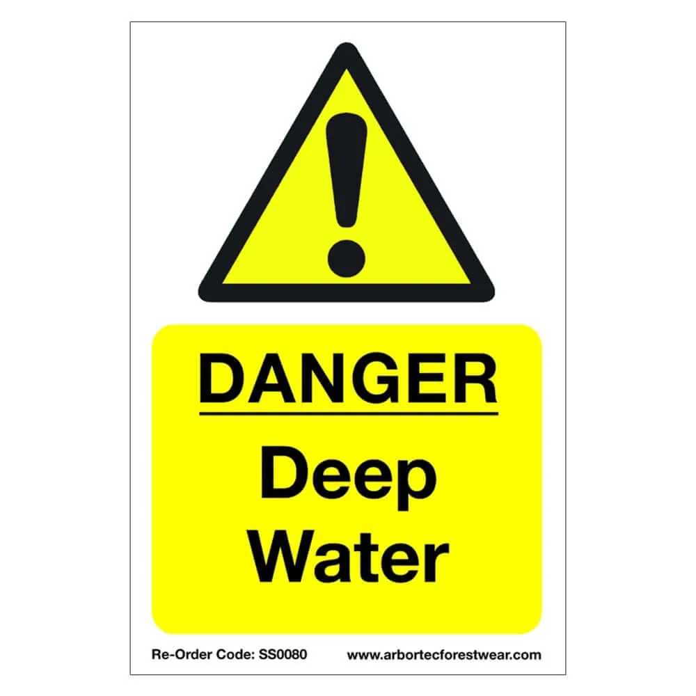 Correx Saftey Sign "DANGER Deep Water"