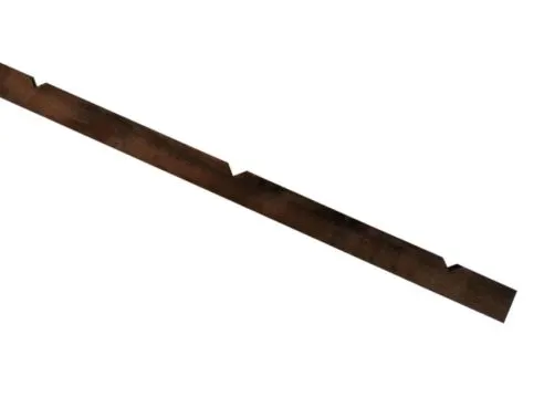 100 x 100 x 2400 mm 3 x V Notched Fence Post - Brown Brown Treated