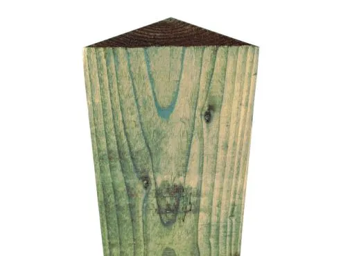 150 x 150 mm Timber Gate Post 4 Way Pyramid Top 2.4 m Green Treated