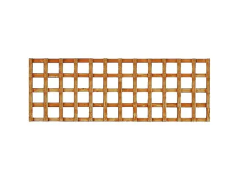 Timber Trellis Square 6'x2' Panel Dark Brown Treated