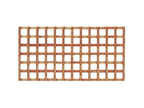 6' x 3' Square Trellis Panel Dark Brown Treated