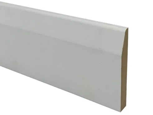 MDF Skirting Board Chamfered & Round 18 x 94 mm White Primed