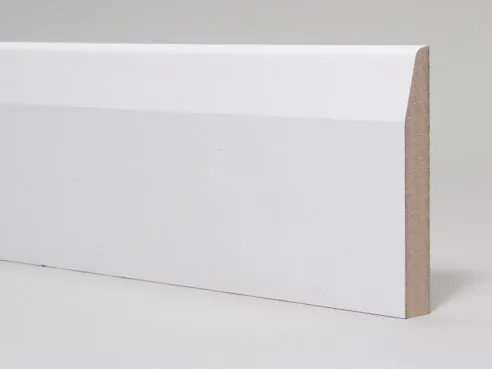 MDF Skirting Board Chamfered & Round Bullnose 18x119mm White Primed
