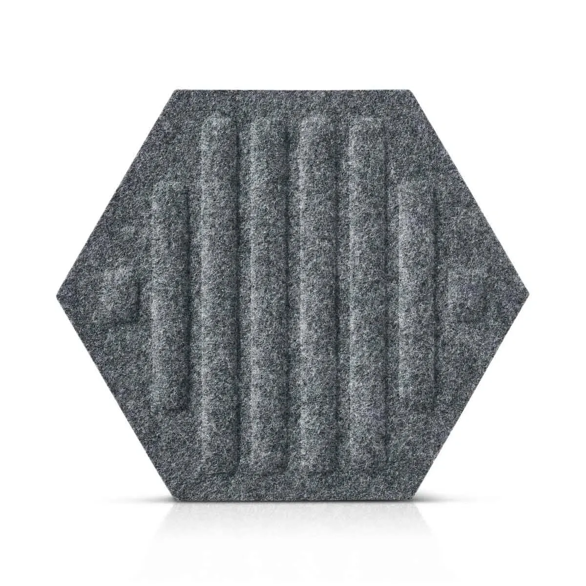 HEXA RIFT 3D Acoustic Felt Wall Panels - GREY Multipack