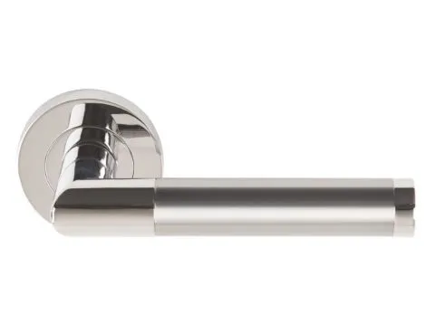 Dale Polished Chrome Plated (PCP) Rose - Dual SCP/PCP Athena Lever on Round Rose (Screw Rose)