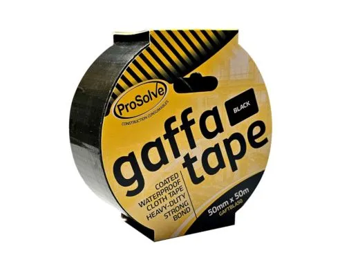 Prosolve Gaffa Tape Black 50 mm x 50 m GAFTBLA50