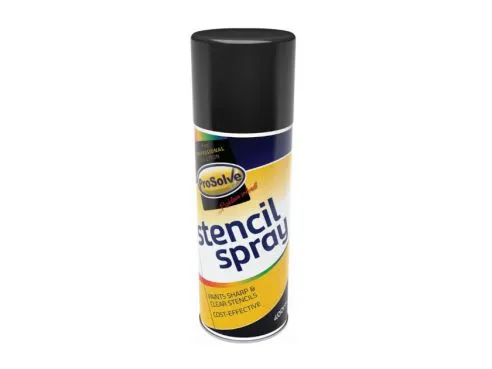 Prosolve Stencil Spray 400 ml Paint Aerosol Black SSBLA4