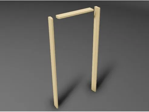 33 x 106 mm Solid Timber Fire Door Lining Set (2 Legs & 1 Head) c/w Stop Reversible 2'6 or 2'9 Door