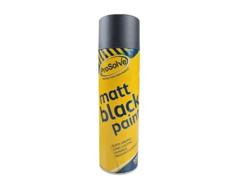 Prosolve Matt Black Spray Paint Aerosol 500 ml MBP5A