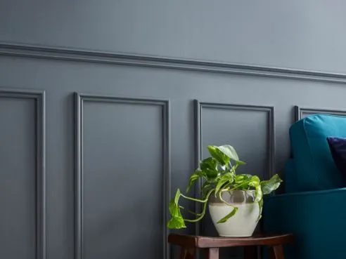 Wall Panel Kit White Primed & Pre Cut / Mitred Mouldings c/w Dado Rail 1.8m + 3 Squares 700 x 420 mm By Richard Burbidge MKIT700D/3PKR