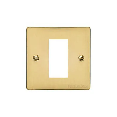Elite Flat Plate Range-Polished Brass-1 Module Euro Plate