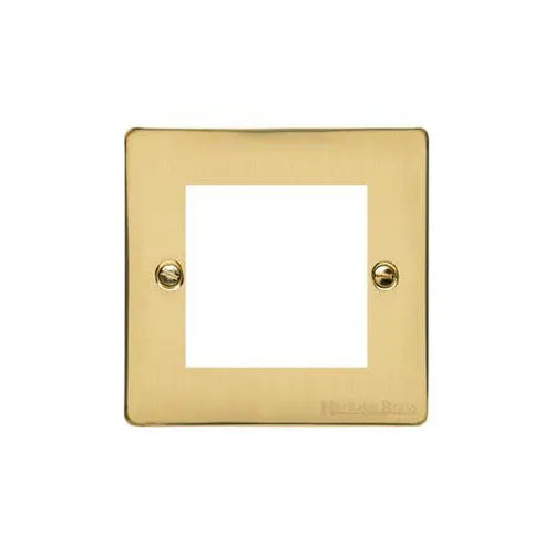 Elite Flat Plate Range-Polished Brass-2 Module Euro Plate