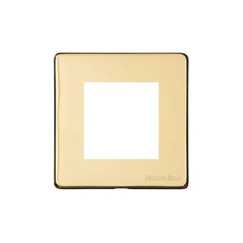 Vintage Range-Polished Brass-2 Module Euro Plate