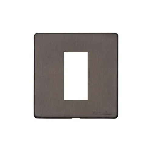 Vintage Range-Matt Bronze-1 Module Euro Plate