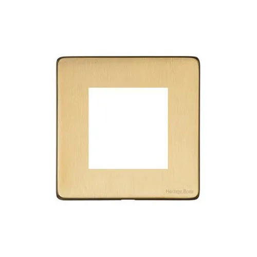 Vintage Range-Satin Brass-2 Module Euro Plate