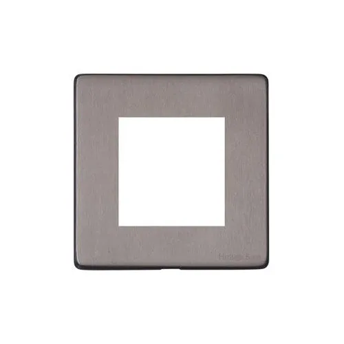 Vintage Range-Aged Pewter-2 Module Euro Plate