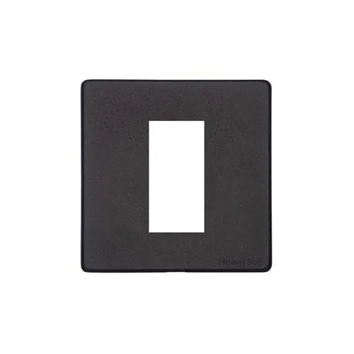 Vintage Range-Matt Black-1 Module Euro Plate
