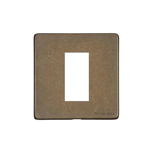 Vintage Range-Rustic Brass-1 Module Euro Plate