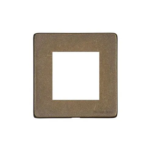 Vintage Range-Rustic Brass-2 Module Euro Plate