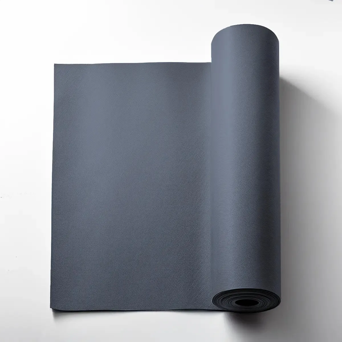ASH GREY Plain Acoustic Grey Wallpaper - 90% Wool
