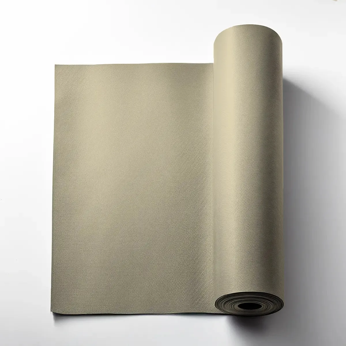 BEIGE Plain Acoustic Wallpaper - 90% Wool