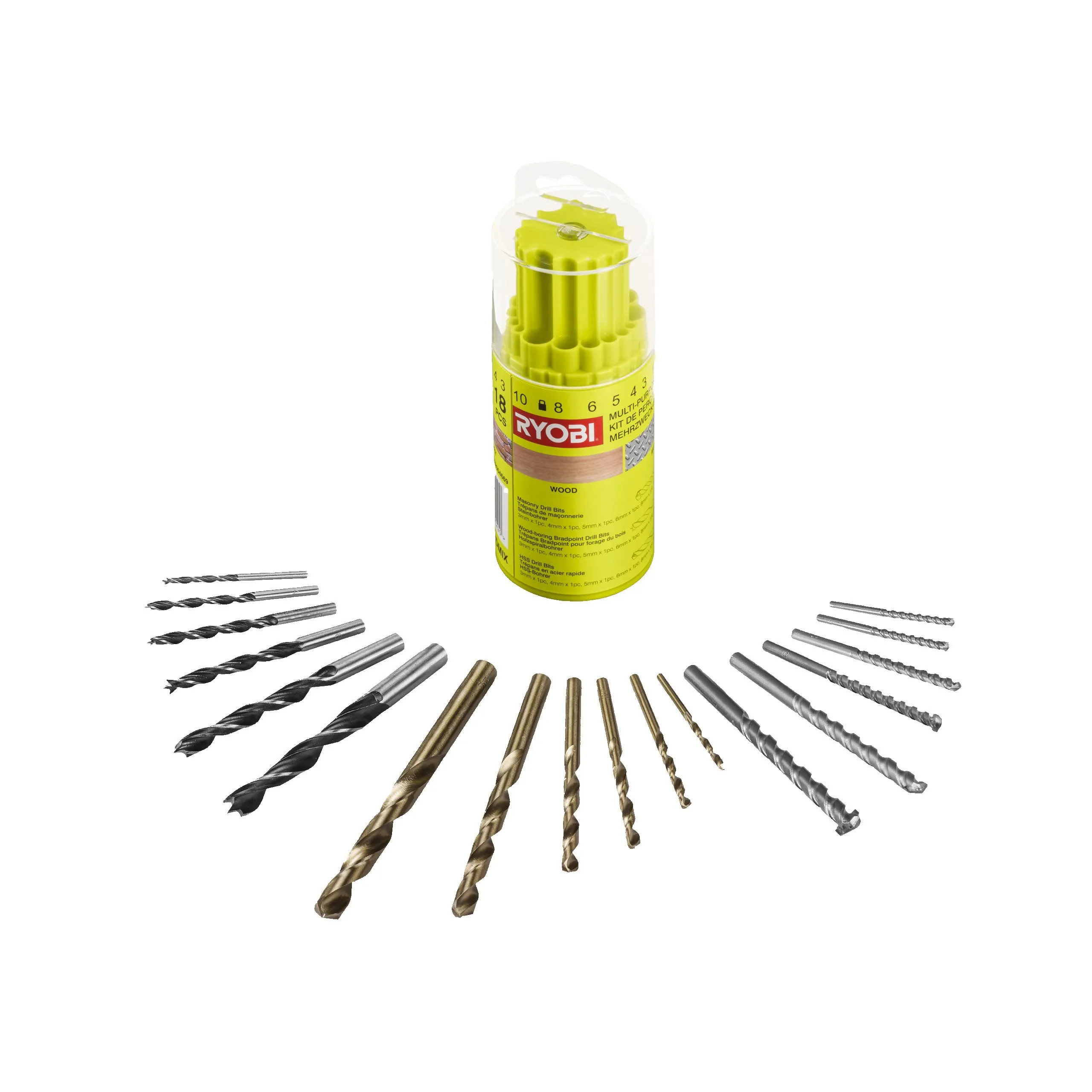 Mixed Drill Bit Set (18 piece)