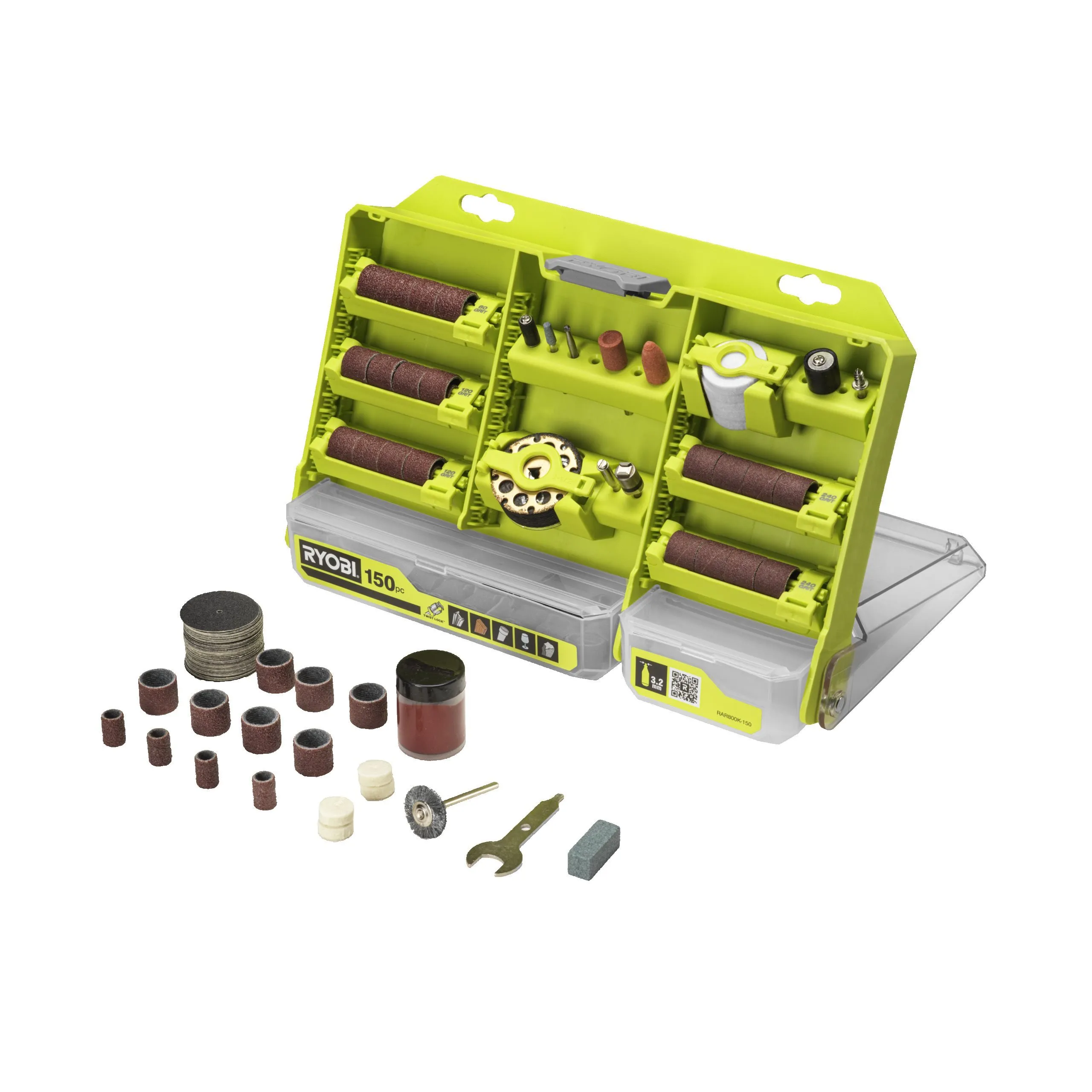 150PC Twist Lock All-Purpose Rotary Accy Kit