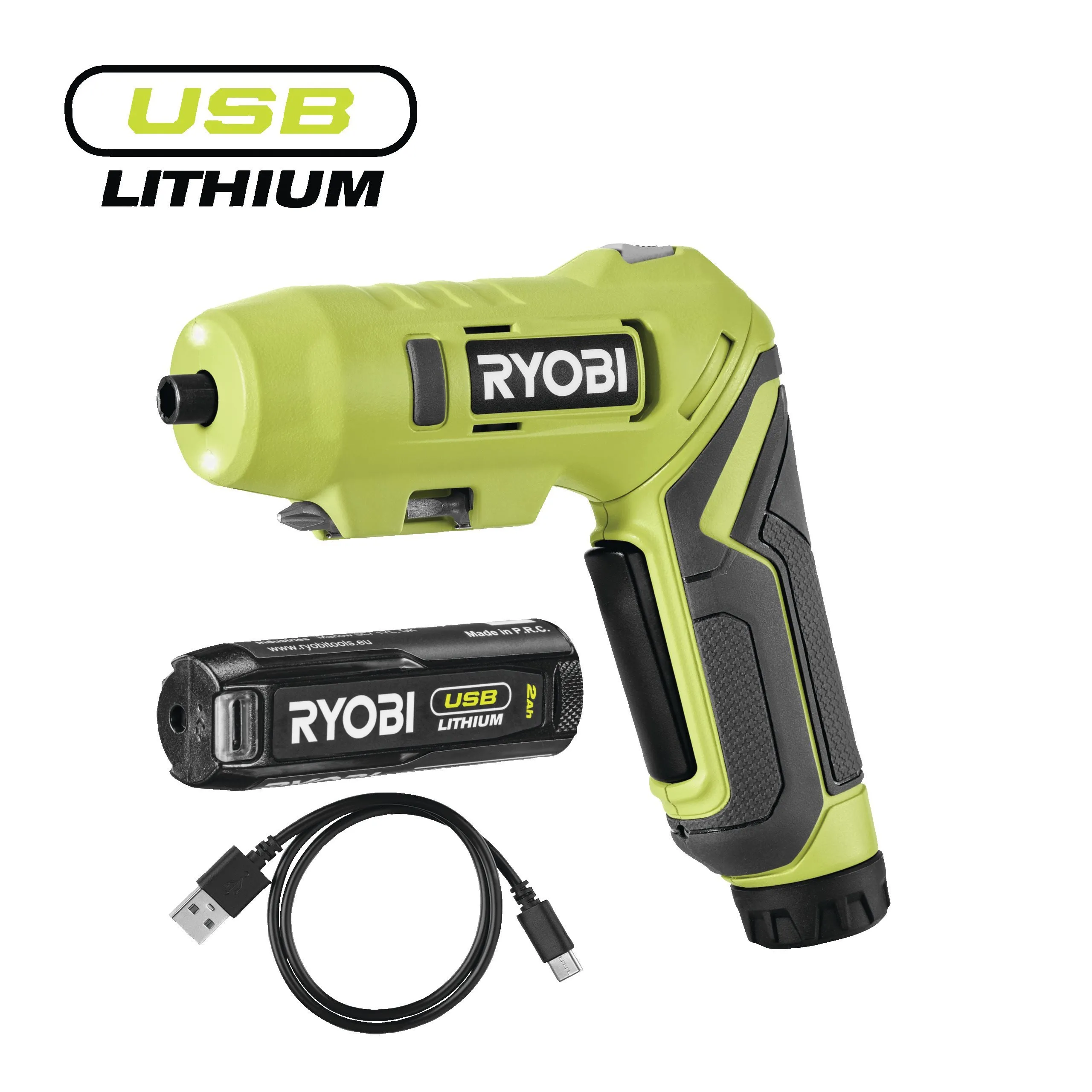4V USB Lithium™ Cordless Pivoting Screwdriver (1x 4V 2.0Ah)