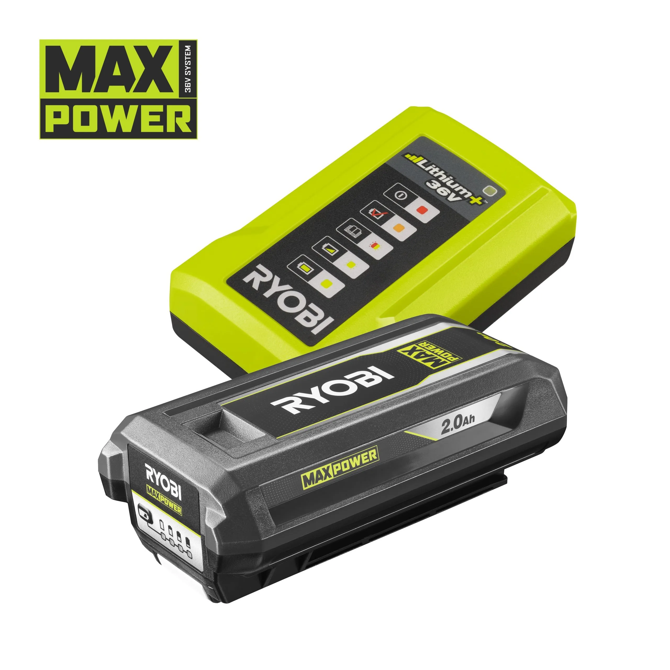 36V MAX POWER Lithium+™ 2.0Ah Battery & 1.7A Charger Kit