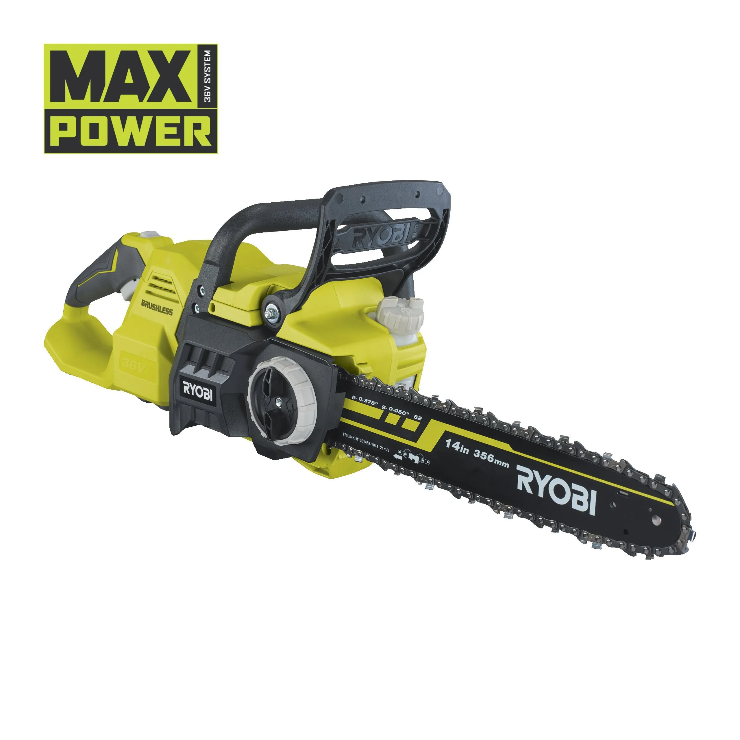 36V MAX POWER Cordless Brushless 35cm Chainsaw (Bare Tool)