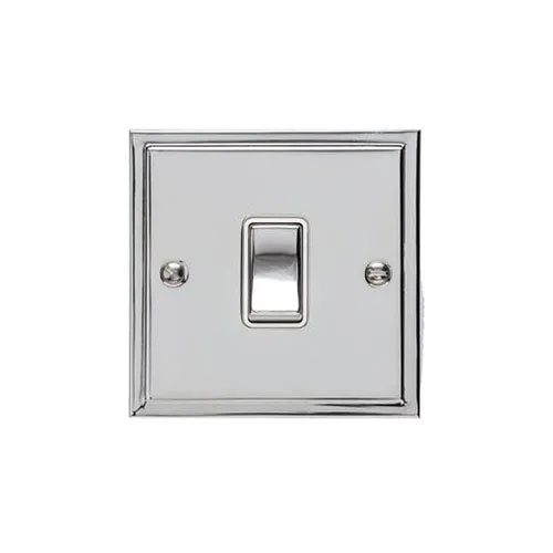 Elite Stepped Plate Range-Polished Chrome-1 Gang Rocker Switch (10 Amp)