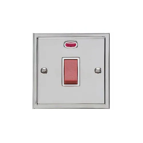 Elite Stepped Plate Range-Polished Chrome-45A DP Cooker Switch with Neon (single plate)