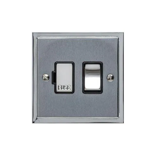 Elite Stepped Plate Range-Satin Chrome Dual Finish-Switched Spur (13 Amp)