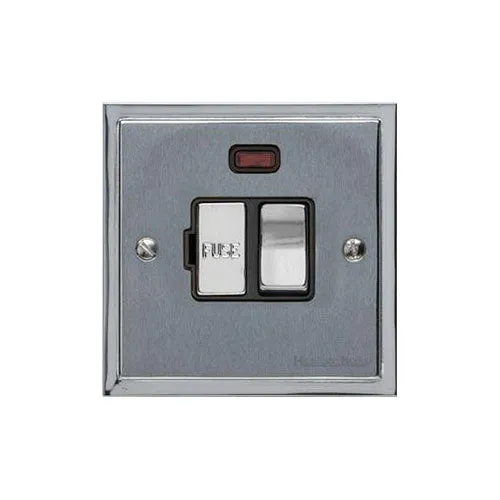Elite Stepped Plate Range-Satin Chrome Dual Finish-Switched Spur with Neon (13 Amp)