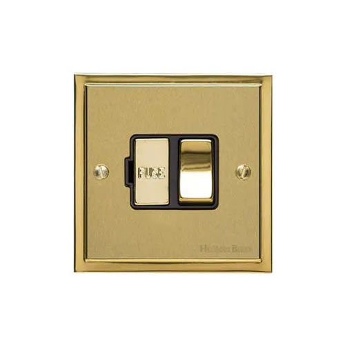 Elite Stepped Plate Range-Satin Brass Dual Finish-Switched Spur (13 Amp)