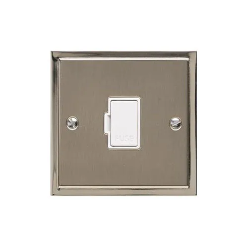Elite Stepped Plate Range-Satin Nickel Dual Finish -Unswitched Spur (13 Amp)