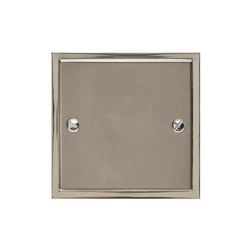 Elite Stepped Plate Range-Satin Nickel Dual Finish -Single Blank Plate