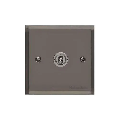 Elite Stepped Plate Range-Black Nickel-1 Gang Toggle Switch
