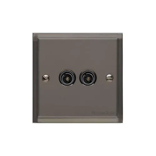 Elite Stepped Plate Range-Black Nickel-TV/FM Diplexed Socket