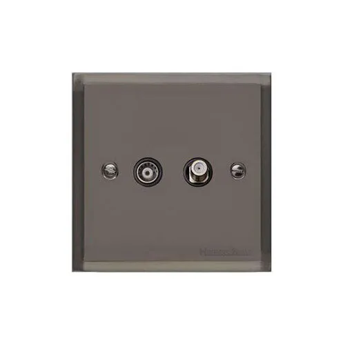 Elite Stepped Plate Range-Black Nickel-TV/Satellite Socket
